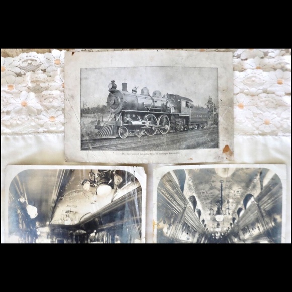 ANTIQUE PHOTOGRAPHS~NEW CENTRAL ATLANTIC PASSENGER LOCOMOTIVE TRAIN~LOT OF 4 - Picture 5 of 5